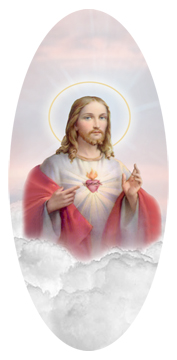 Sacred Heart Clouds Pink